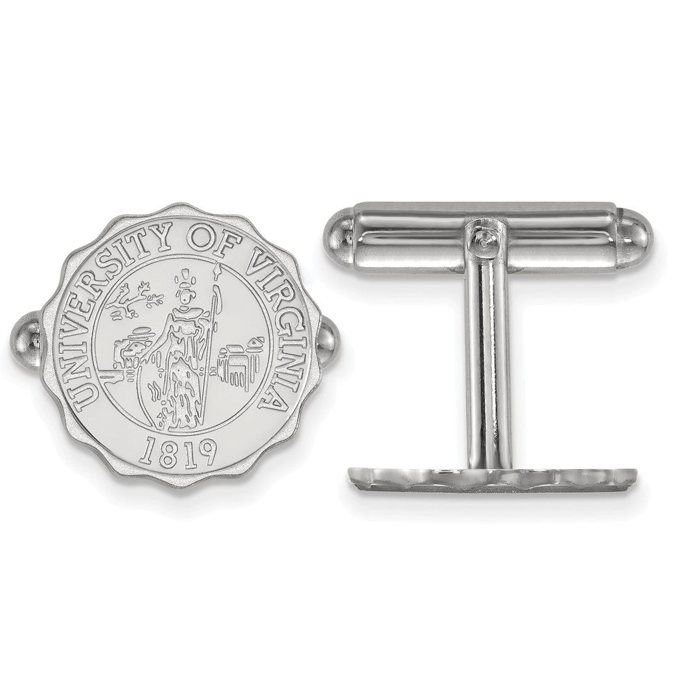 Sterling Silver University of Virginia Crest Cuff Links, Item M9342 by The Black Bow Jewelry Co.