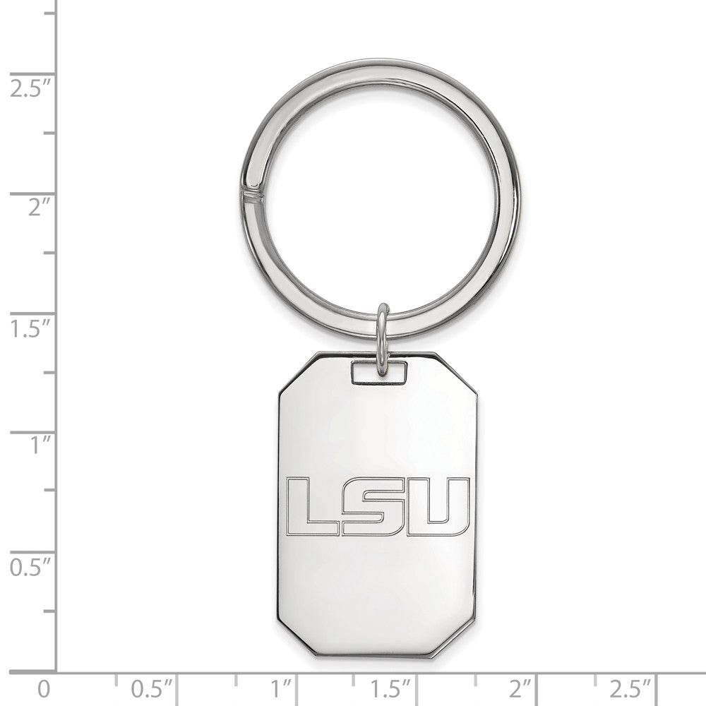 Alternate view of the Sterling Silver Louisiana State Key Chain by The Black Bow Jewelry Co.