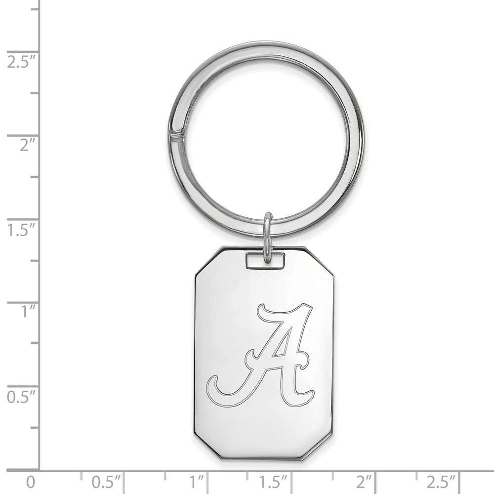 Alternate view of the Sterling Silver U of Alabama Key Chain by The Black Bow Jewelry Co.