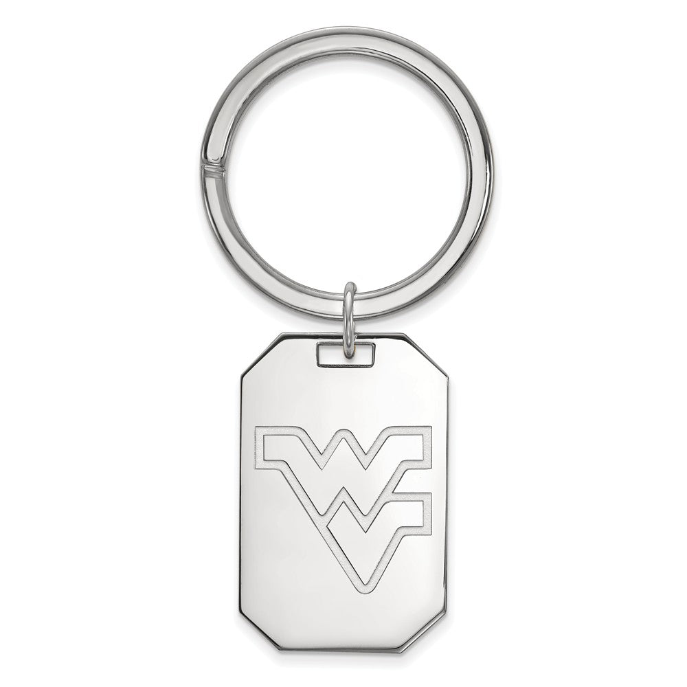 Sterling Silver West Virginia U Key Chain, Item M9560 by The Black Bow Jewelry Co.