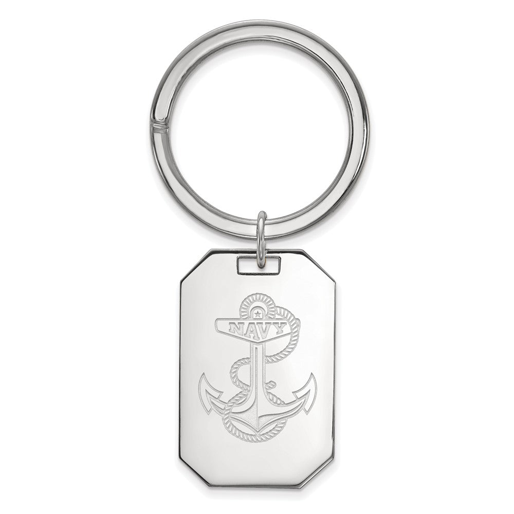 Sterling Silver U.S. Navy Key Chain, Item M9563 by The Black Bow Jewelry Co.