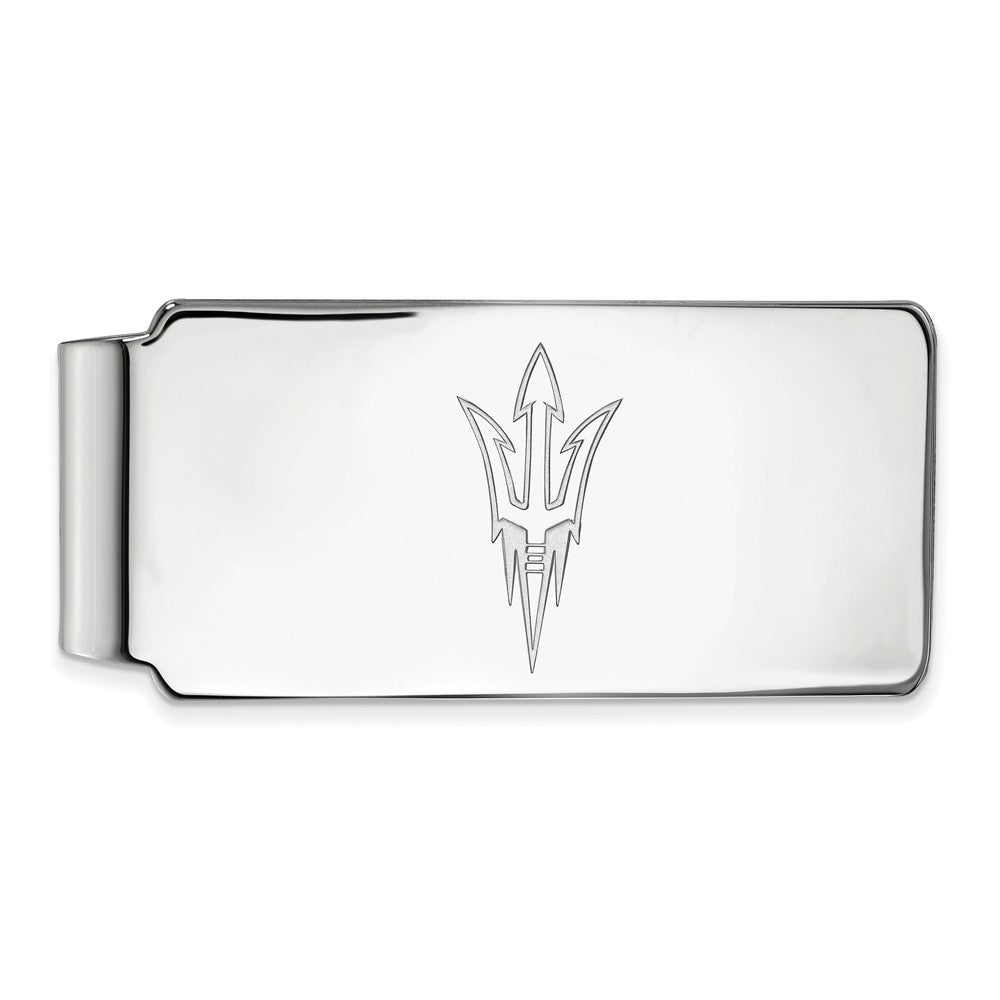 10k White Gold Arizona State Money Clip, Item M9621 by The Black Bow Jewelry Co.