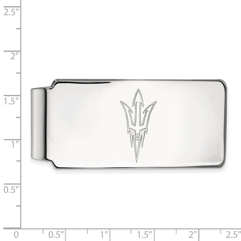 Alternate view of the 10k White Gold Arizona State Money Clip by The Black Bow Jewelry Co.