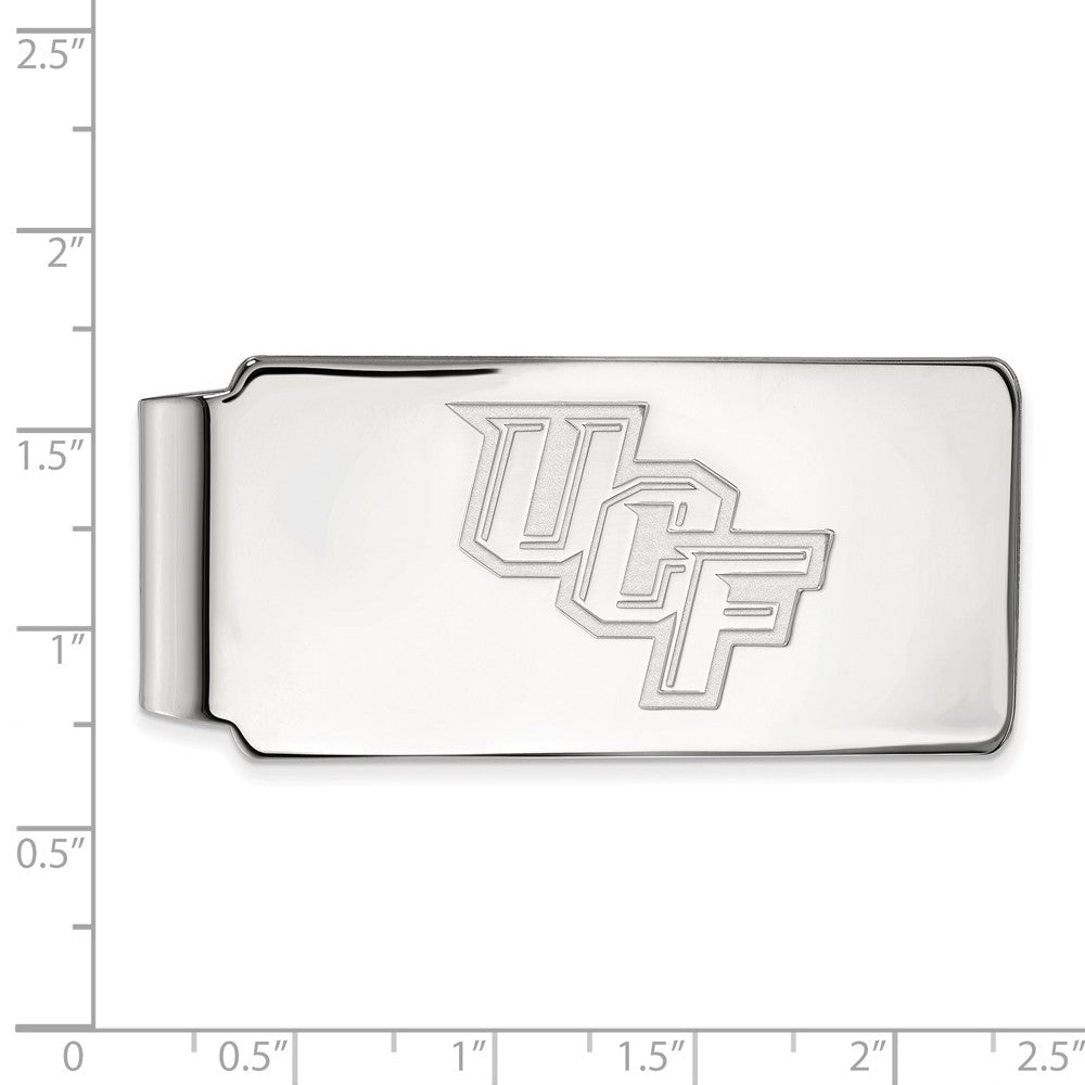 Alternate view of the 10k White Gold U of Central Florida Money Clip by The Black Bow Jewelry Co.