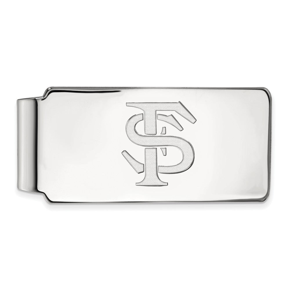 10k White Gold Florida State Money Clip, Item M9666 by The Black Bow Jewelry Co.