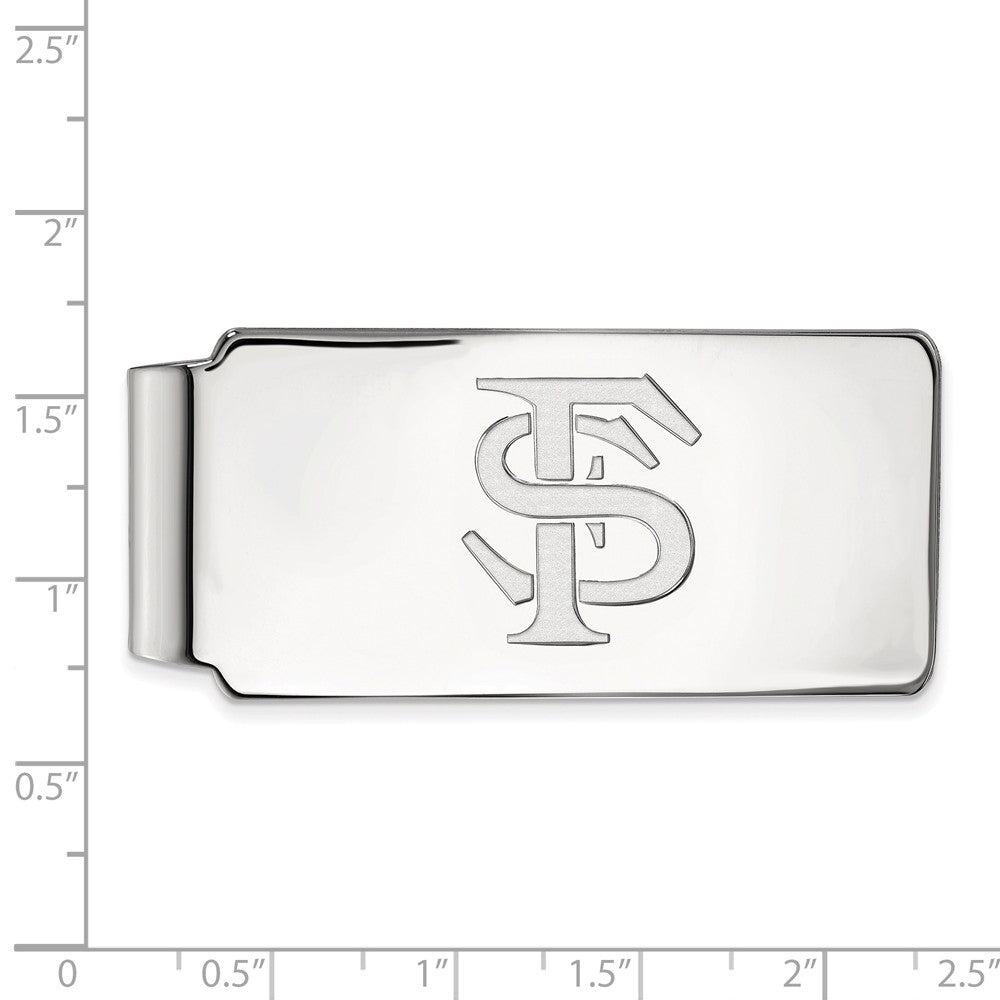 Alternate view of the 10k White Gold Florida State Money Clip by The Black Bow Jewelry Co.