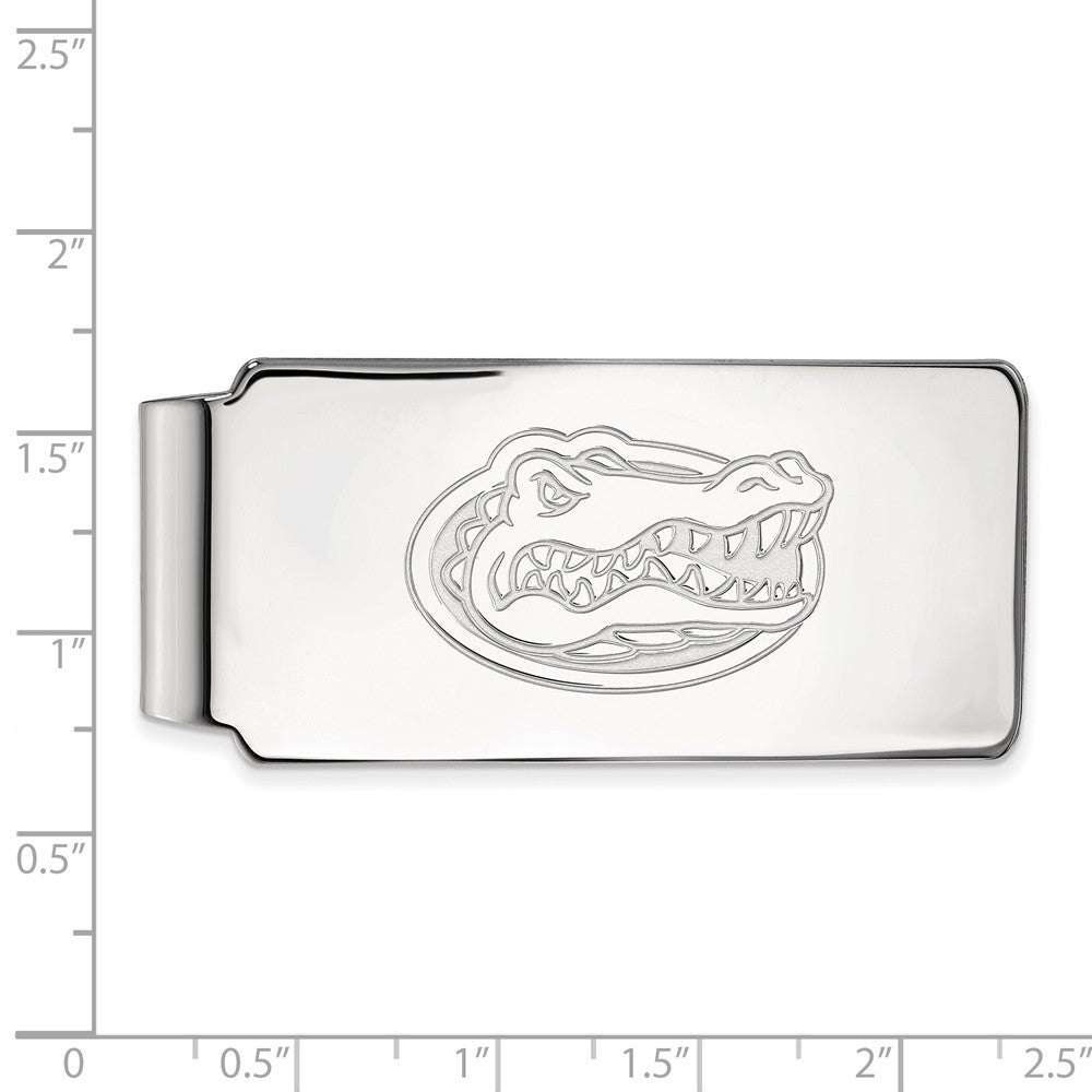 Alternate view of the 10k White Gold U of Florida Money Clip by The Black Bow Jewelry Co.