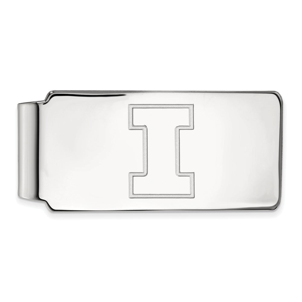 10k White Gold U of Illinois Money Clip, Item M9679 by The Black Bow Jewelry Co.