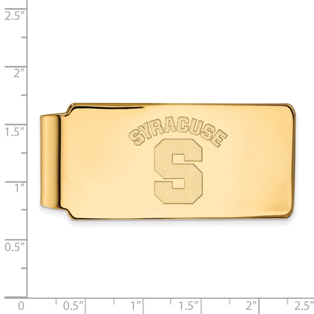 Alternate view of the 10k Yellow Gold Syracuse U Money Clip by The Black Bow Jewelry Co.