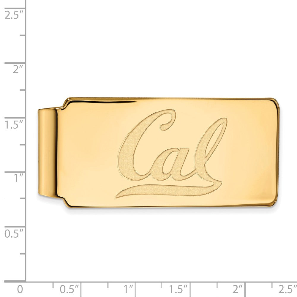 Alternate view of the 10k Yellow Gold U of California Berkeley Money Clip by The Black Bow Jewelry Co.