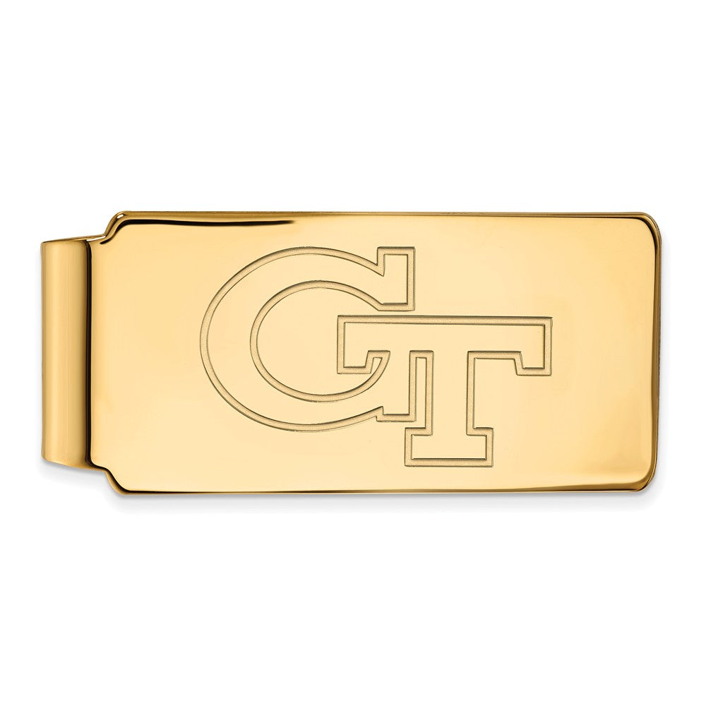 10k Yellow Gold Georgia Technology Money Clip, Item M9759 by The Black Bow Jewelry Co.