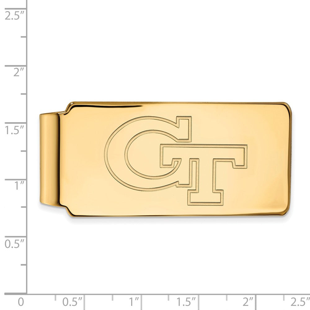 Alternate view of the 10k Yellow Gold Georgia Technology Money Clip by The Black Bow Jewelry Co.