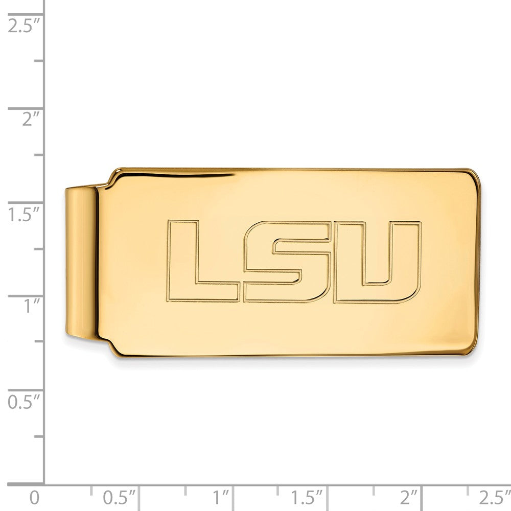 Alternate view of the 10k Yellow Gold Louisiana State Money Clip by The Black Bow Jewelry Co.