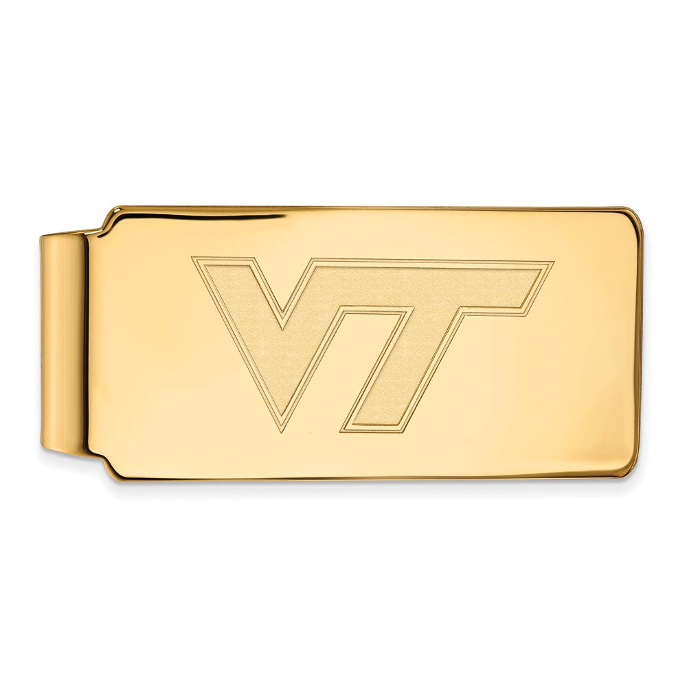 10k Yellow Gold Virginia Tech Money Clip, Item M9765 by The Black Bow Jewelry Co.