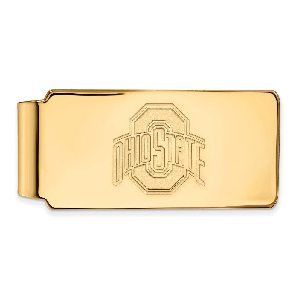 10k Yellow Gold Ohio State Money Clip, Item M9793 by The Black Bow Jewelry Co.