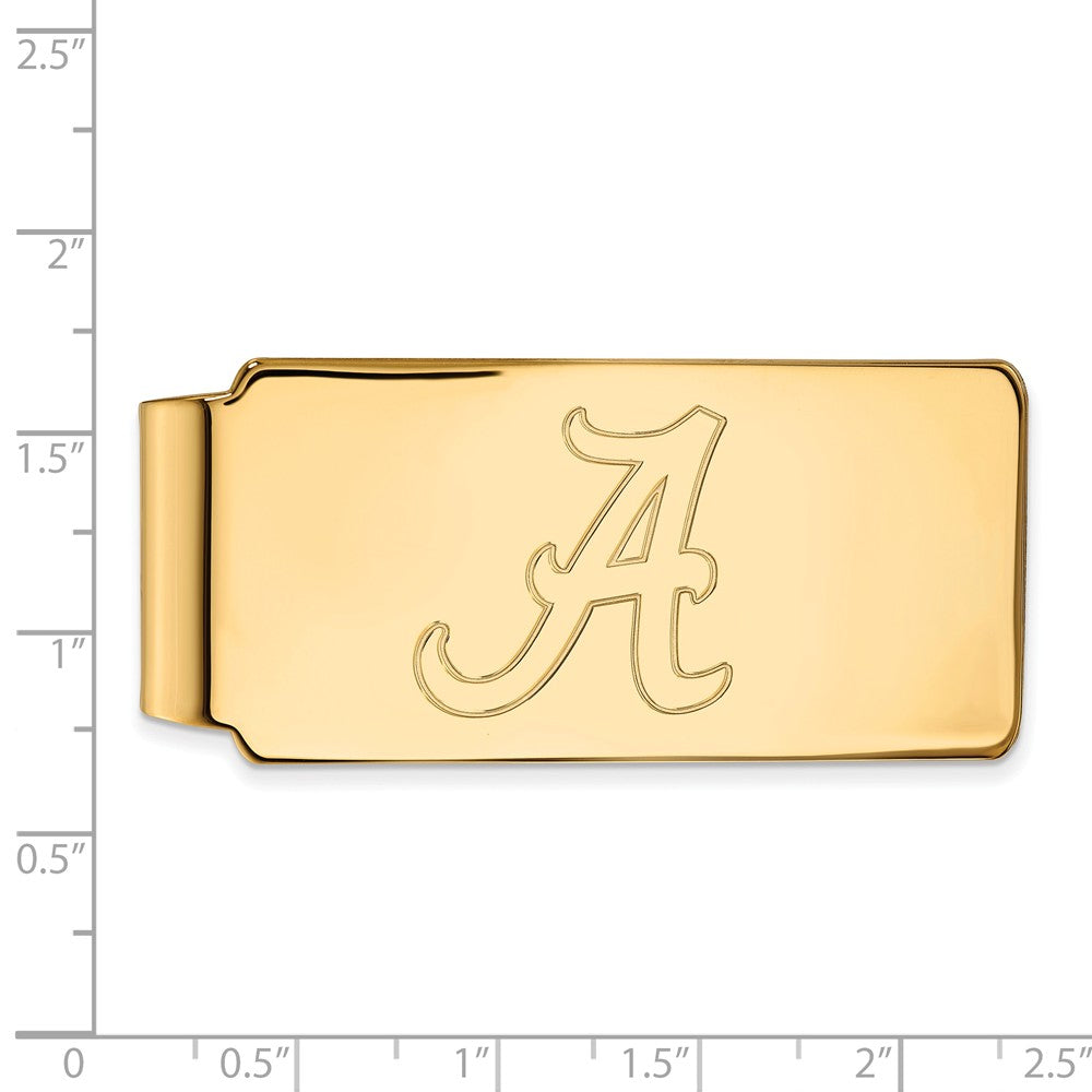 Alternate view of the 10k Yellow Gold U of Alabama Money Clip by The Black Bow Jewelry Co.