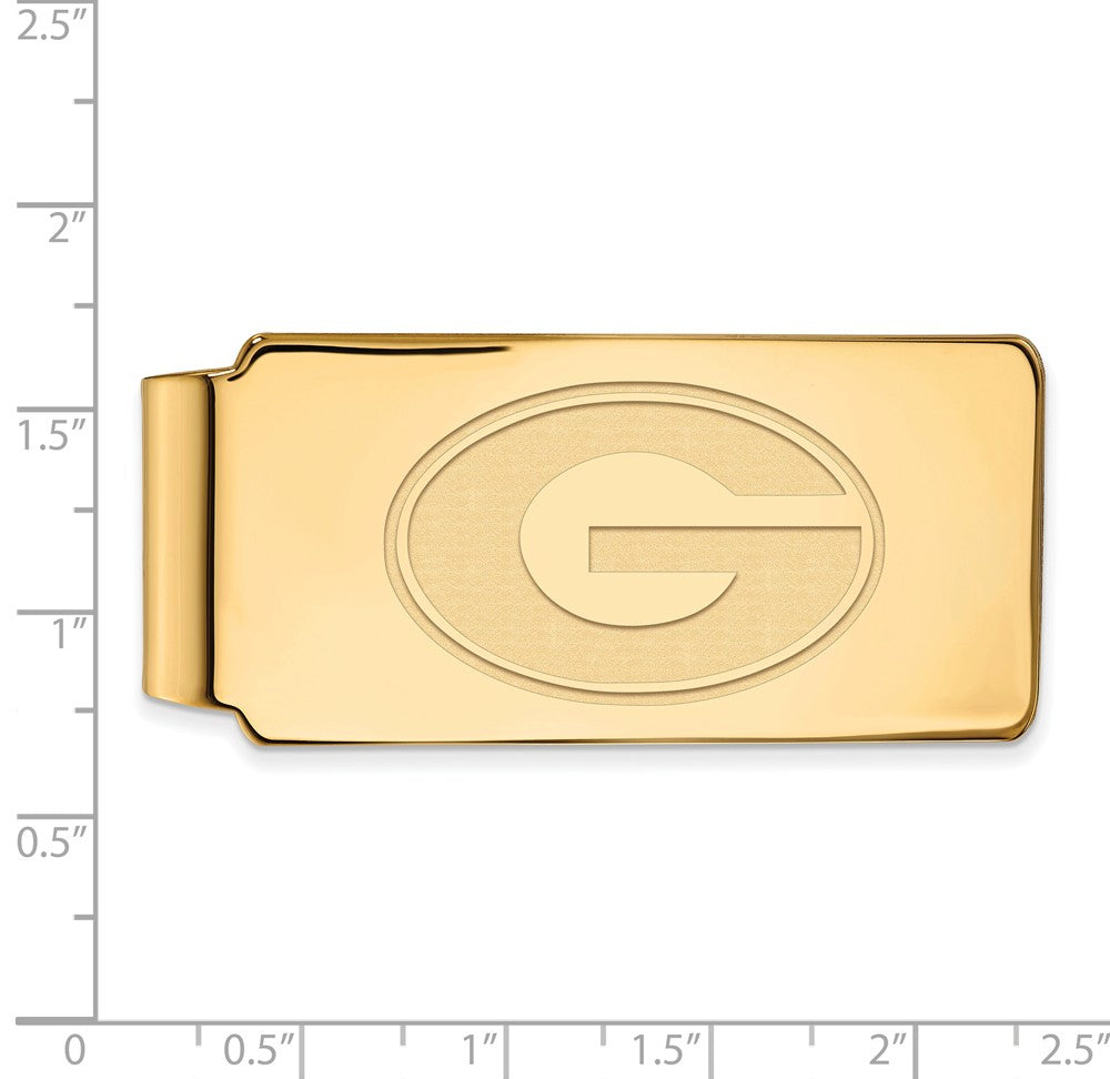 Alternate view of the 10k Yellow Gold U of Georgia Money Clip by The Black Bow Jewelry Co.
