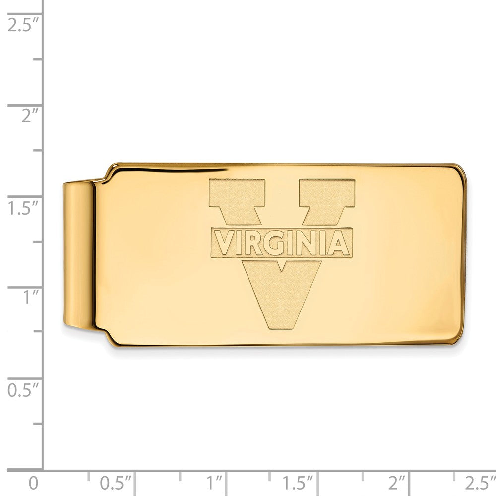 Alternate view of the 10k Yellow Gold U of Virginia Money Clip by The Black Bow Jewelry Co.