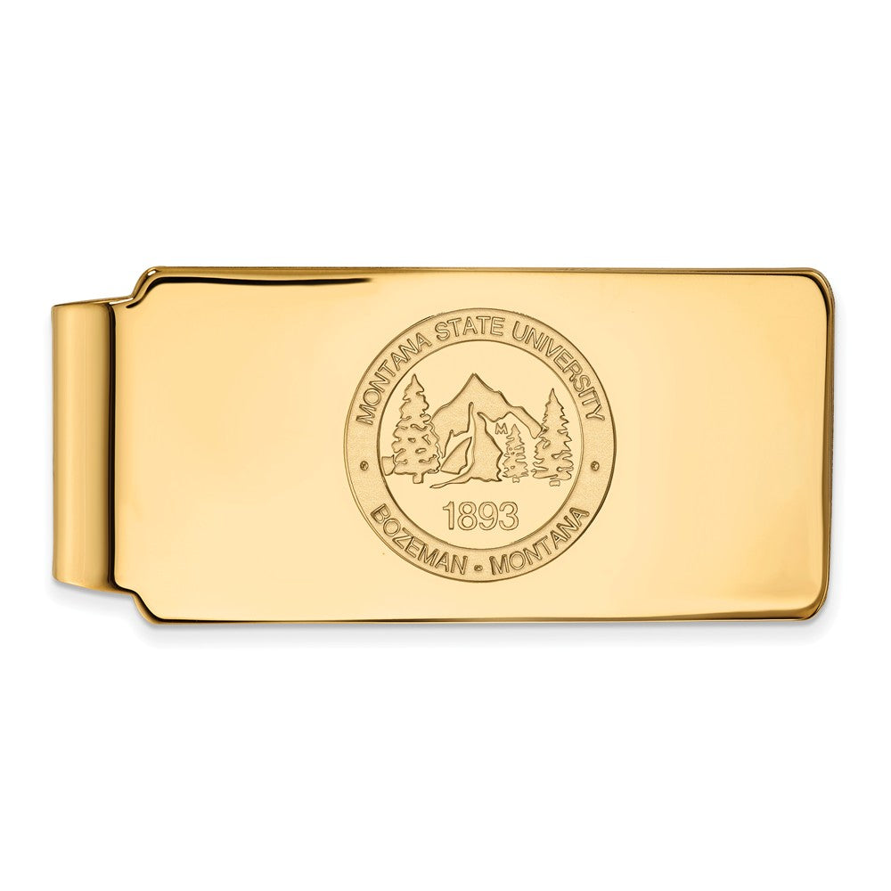 10k Yellow Gold Montana State Crest Money Clip, Item M9815 by The Black Bow Jewelry Co.