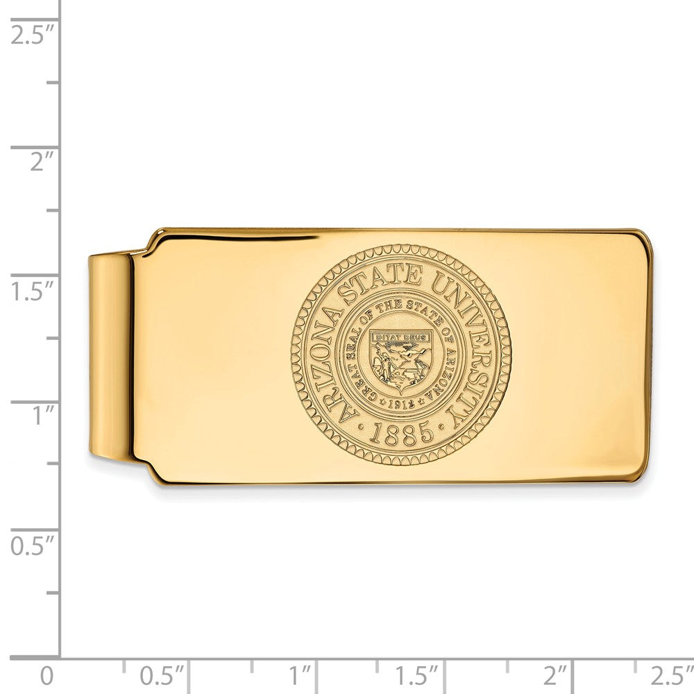Alternate view of the 10k Yellow Gold Arizona State Crest Money Clip by The Black Bow Jewelry Co.