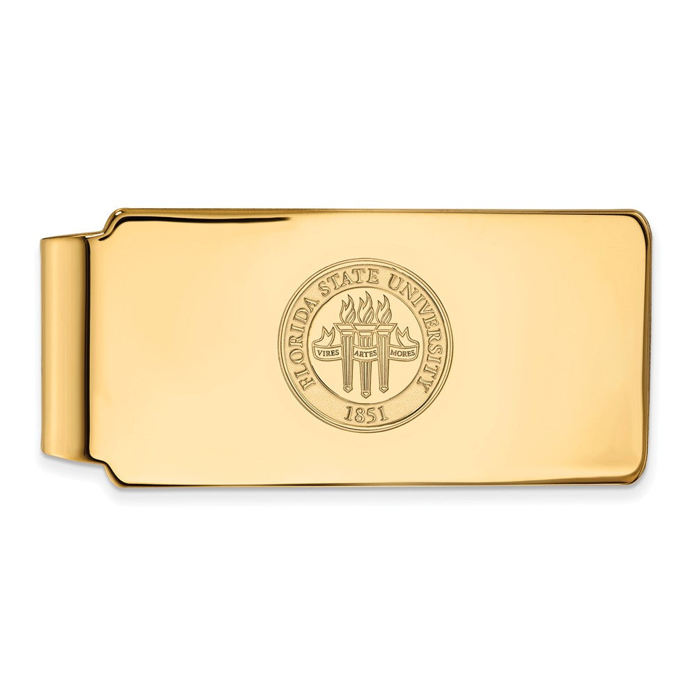 10k Yellow Gold Florida State Crest Money Clip, Item M9847 by The Black Bow Jewelry Co.