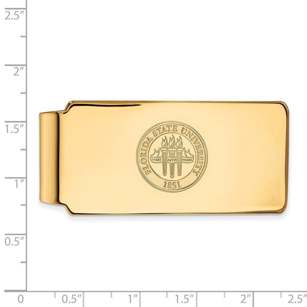 Alternate view of the 10k Yellow Gold Florida State Crest Money Clip by The Black Bow Jewelry Co.