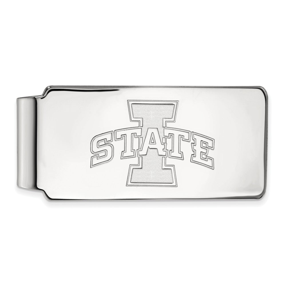 14k White Gold Iowa State Money Clip, Item M9853 by The Black Bow Jewelry Co.