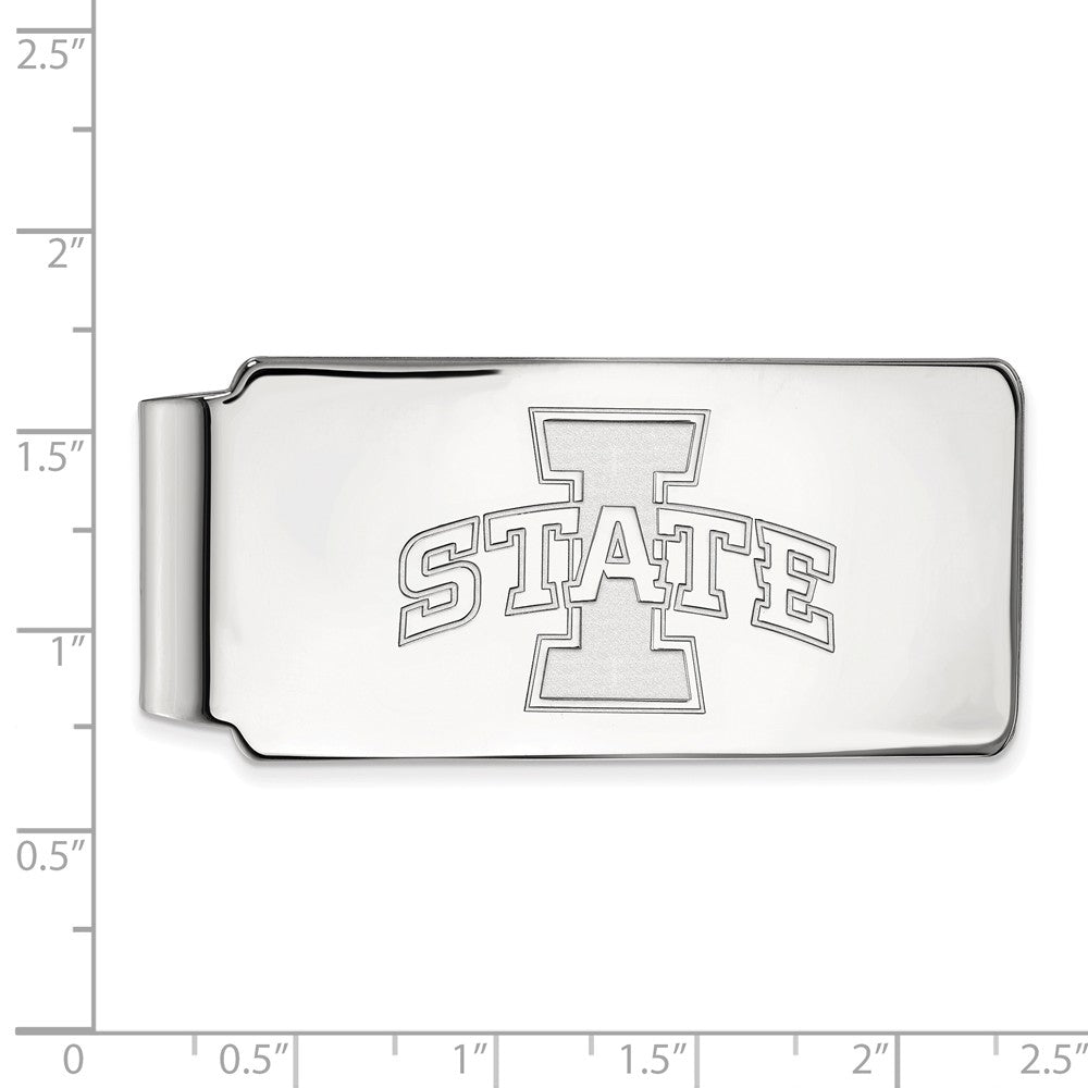 Alternate view of the 14k White Gold Iowa State Money Clip by The Black Bow Jewelry Co.