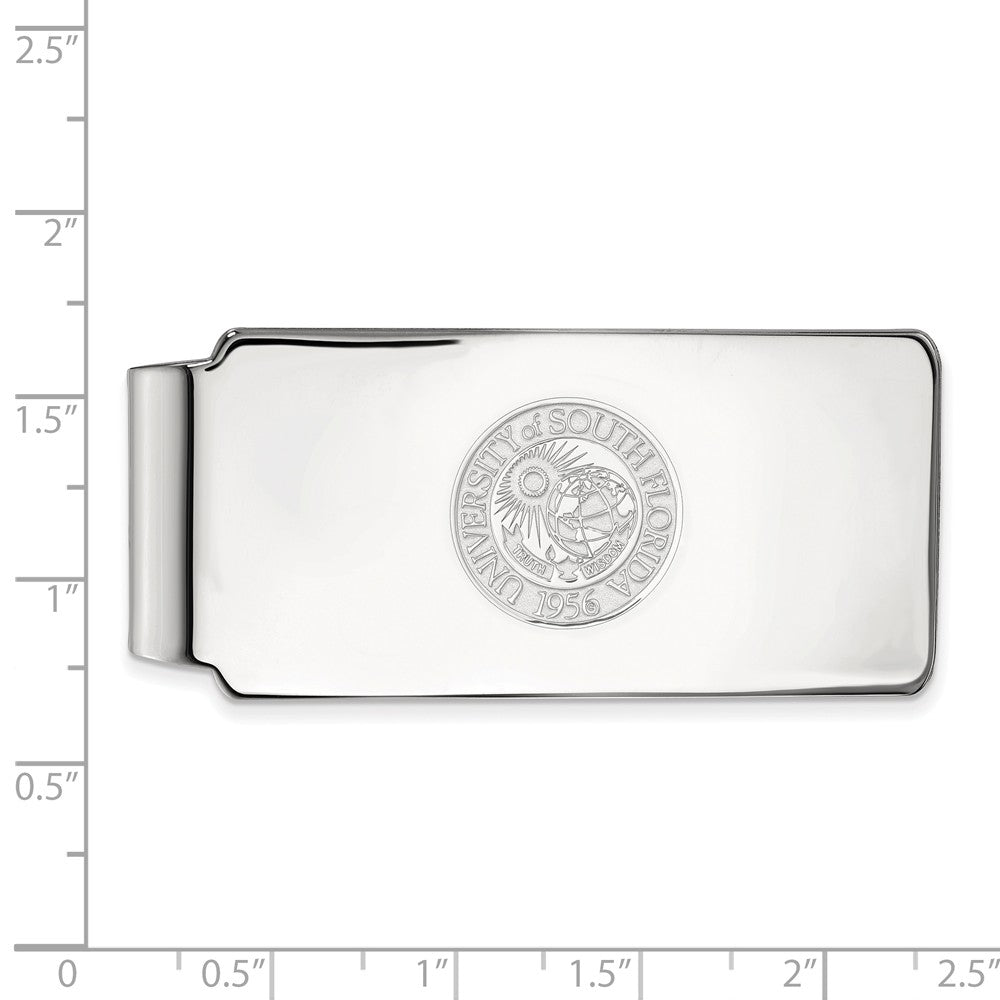 Alternate view of the 14k White Gold South Florida Crest Money Clip by The Black Bow Jewelry Co.