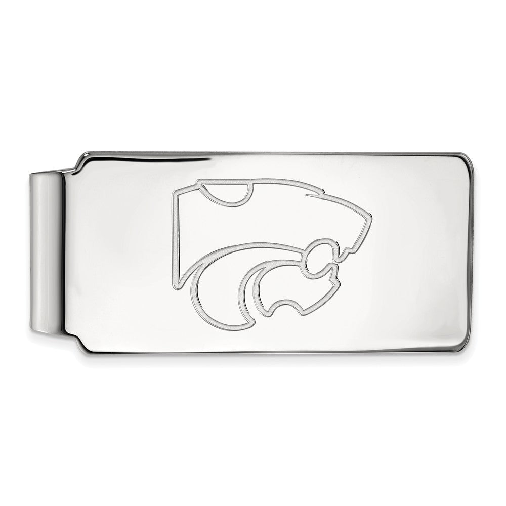 14k White Gold Kansas State Money Clip, Item M9908 by The Black Bow Jewelry Co.