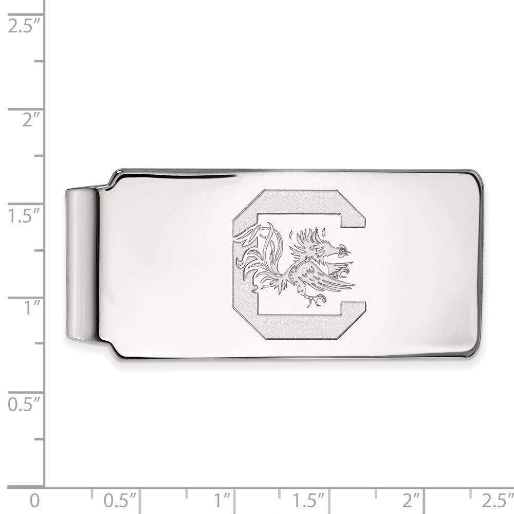 Alternate view of the 14k White Gold South Carolina Money Clip by The Black Bow Jewelry Co.