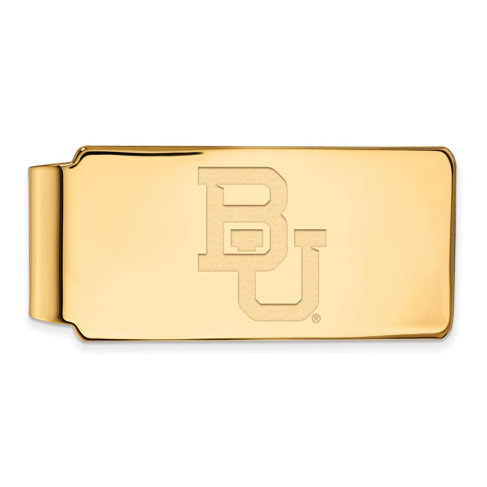 14k Yellow Gold Baylor U Money Clip, Item M9982 by The Black Bow Jewelry Co.