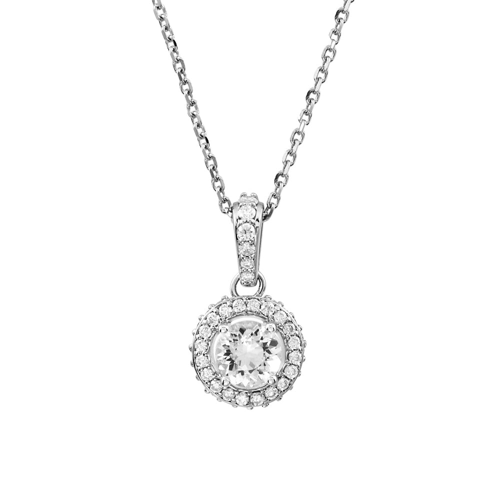 1/2 Cttw Diamond Entourage Necklace in 14k White Gold, 18 Inch, Item N10445 by The Black Bow Jewelry Co.