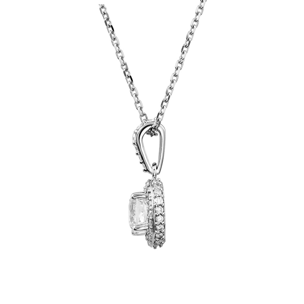 Alternate view of the 1/2 Cttw Diamond Entourage Necklace in 14k White Gold, 18 Inch by The Black Bow Jewelry Co.