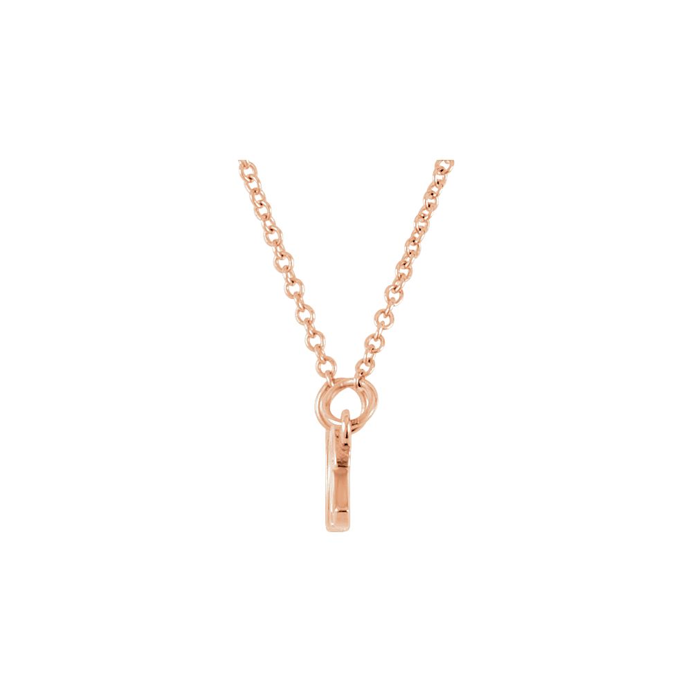 Alternate view of the Amore Script Necklace in 14k Rose Gold, 16.25 Inch by The Black Bow Jewelry Co.