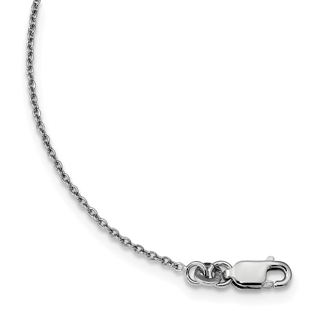 Alternate view of the 1/6 Cttw White &amp; Black Diamond 13mm Heart Necklace in Sterling Silver by The Black Bow Jewelry Co.