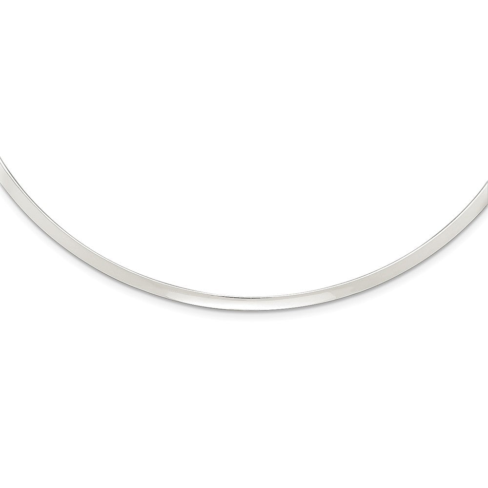3mm Sterling Silver Polished Slip On Neck Collar, 14 Inch, Item N10906 by The Black Bow Jewelry Co.