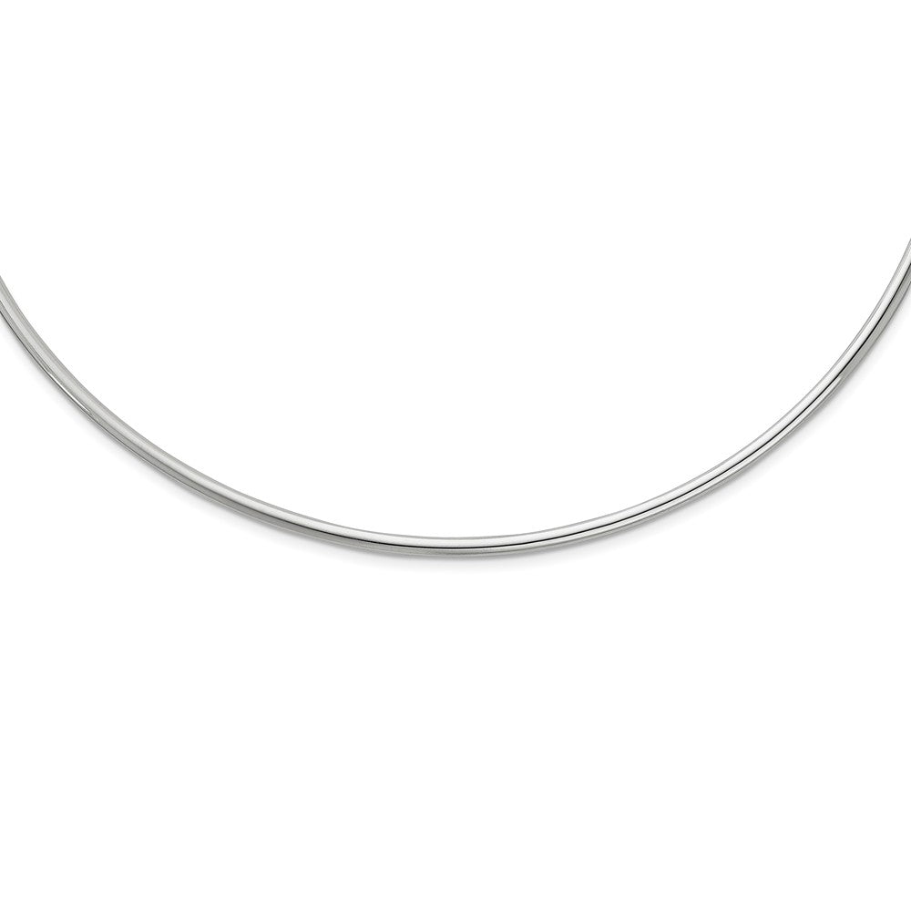 3mm Sterling Silver Torque Collar Necklace, 14 Inch, Item N10915 by The Black Bow Jewelry Co.