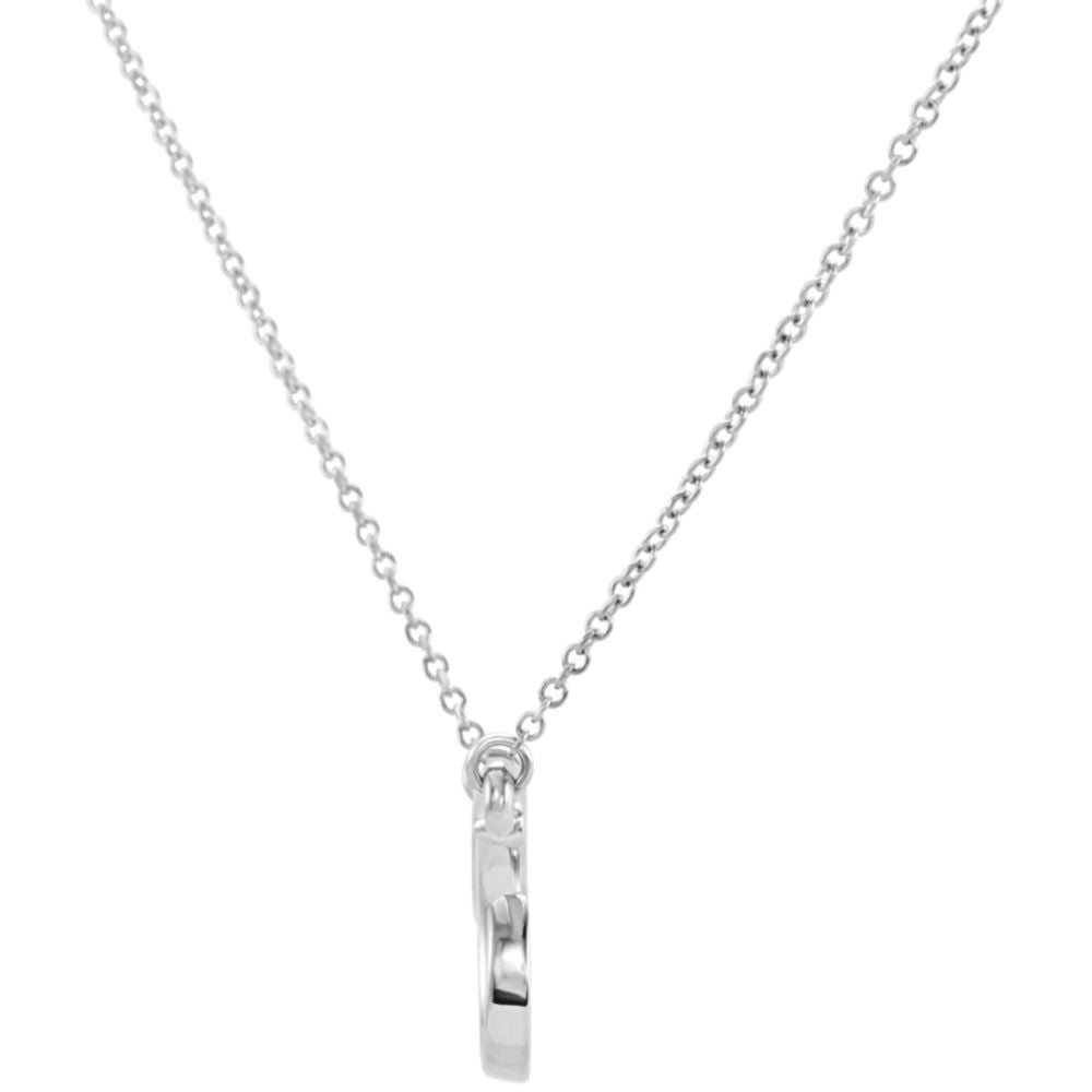 Alternate view of the Freeform Bar Necklace in 14k White Gold, 16 Inch by The Black Bow Jewelry Co.