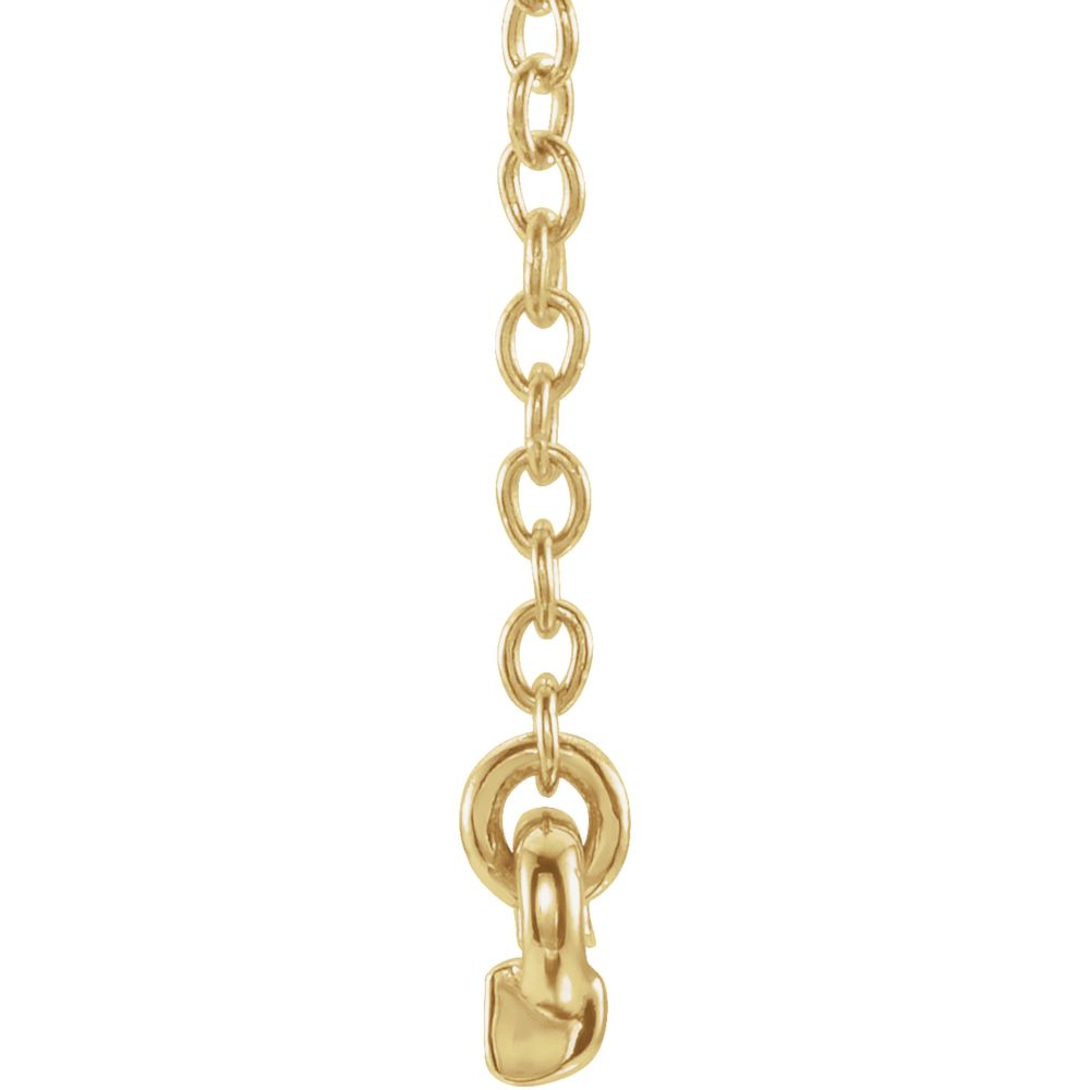Alternate view of the 1/15 Ctw Diamond 12mm Bar Necklace in 14k Yellow Gold, 16-18 Inch by The Black Bow Jewelry Co.