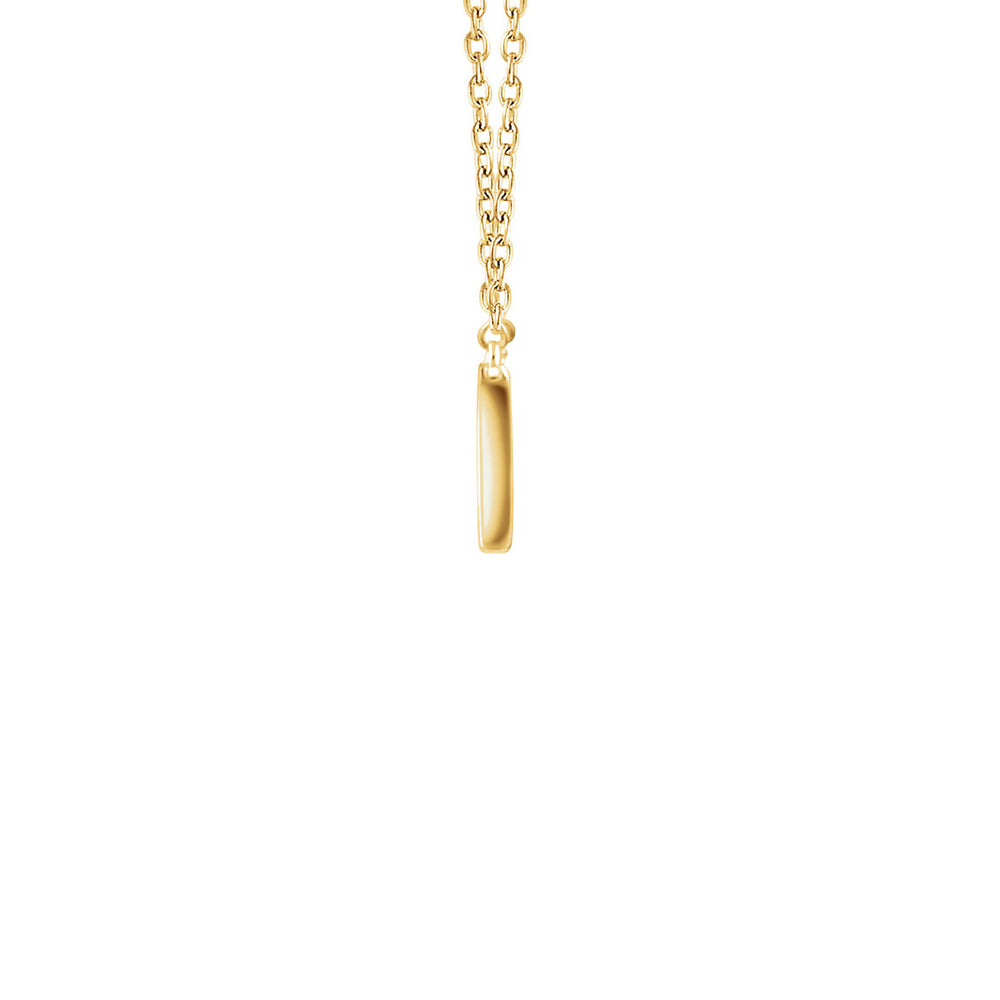 Alternate view of the 3/8 Ctw Diamond 30mm Rectangle Necklace in 14k Yellow Gold, 16-18 Inch by The Black Bow Jewelry Co.