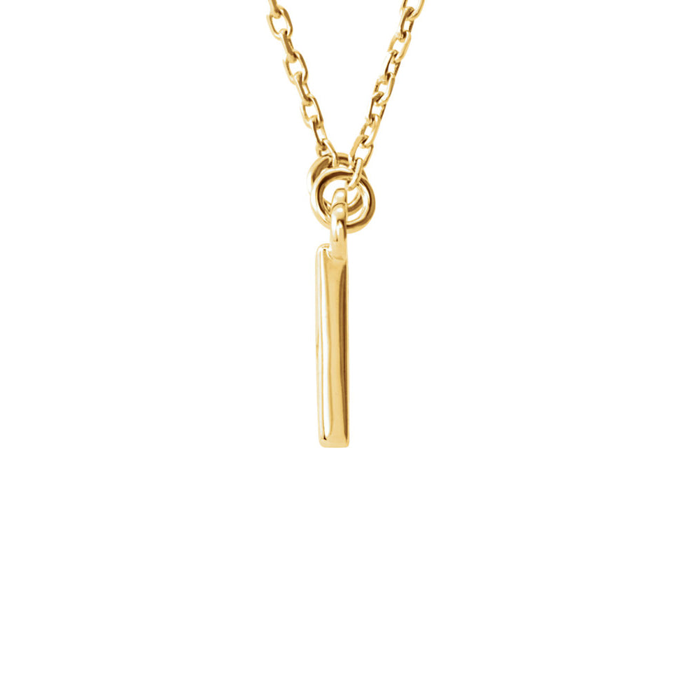 Alternate view of the Polished 10mm Square Necklace in 14k Yellow Gold, 16-18 Inch by The Black Bow Jewelry Co.