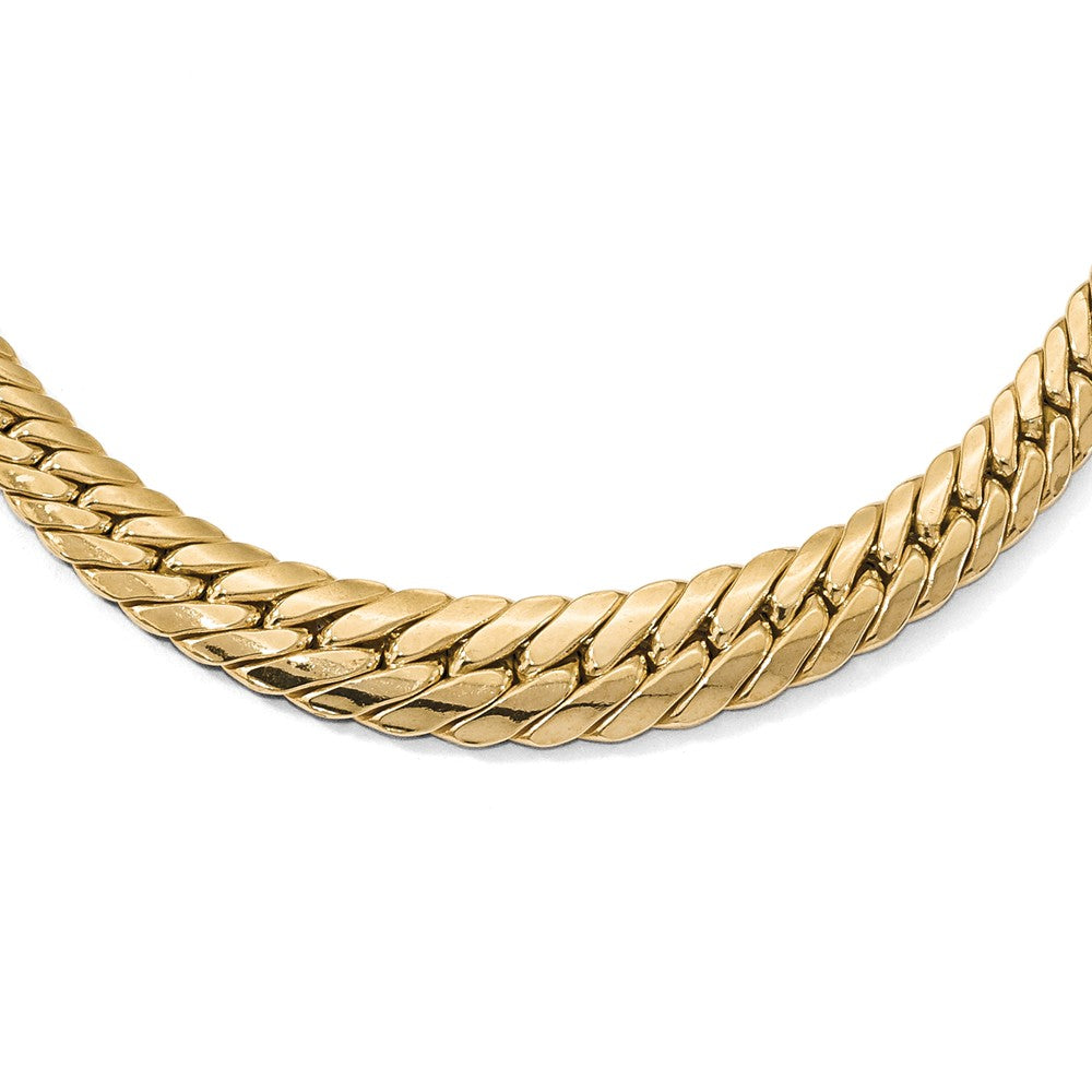 14k Yellow Gold Polished Graduated Fancy Link Necklace, 18 Inch, Item N11403 by The Black Bow Jewelry Co.