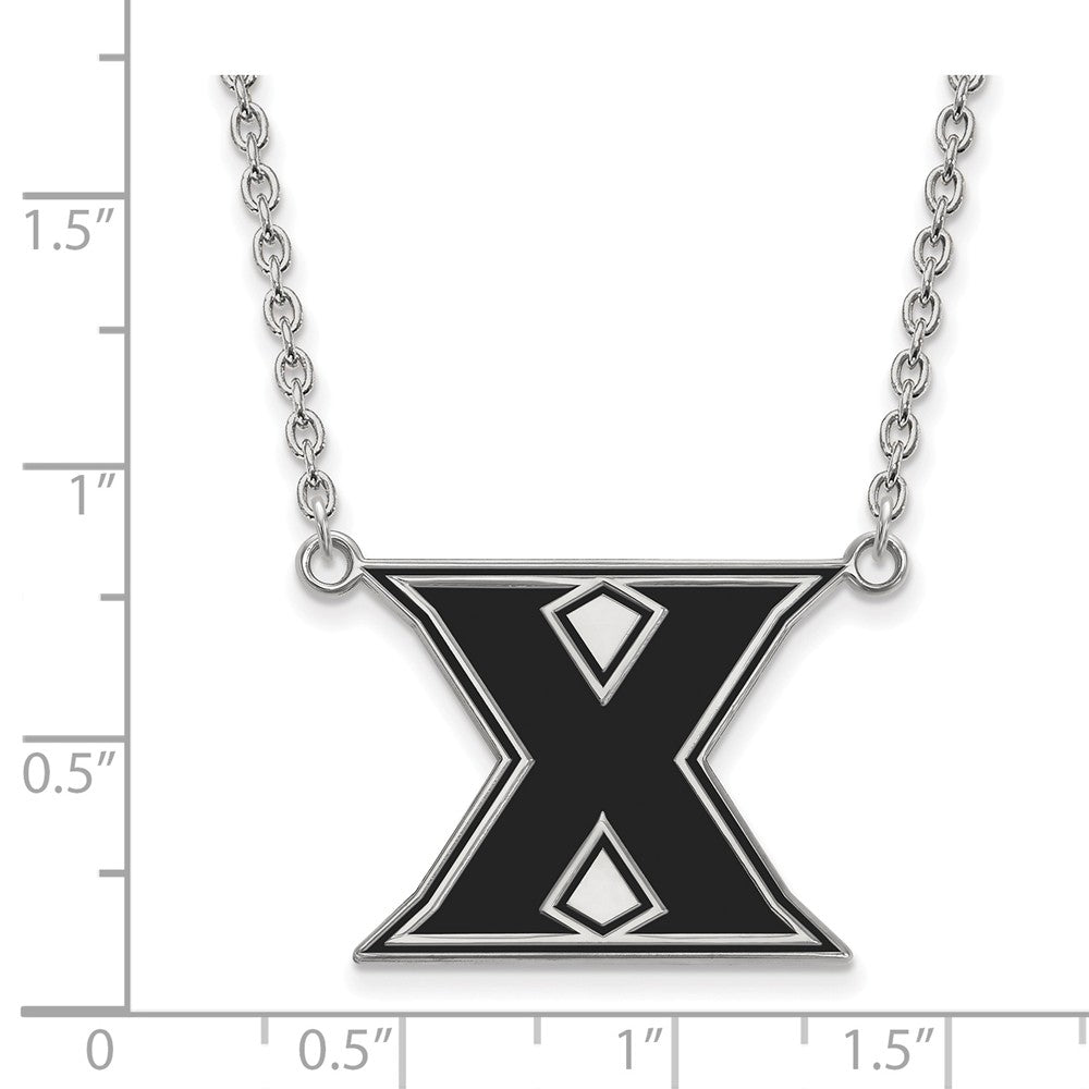 Alternate view of the Sterling Silver Xavier U Large Enameled &#39;X&#39; Pendant Necklace by The Black Bow Jewelry Co.