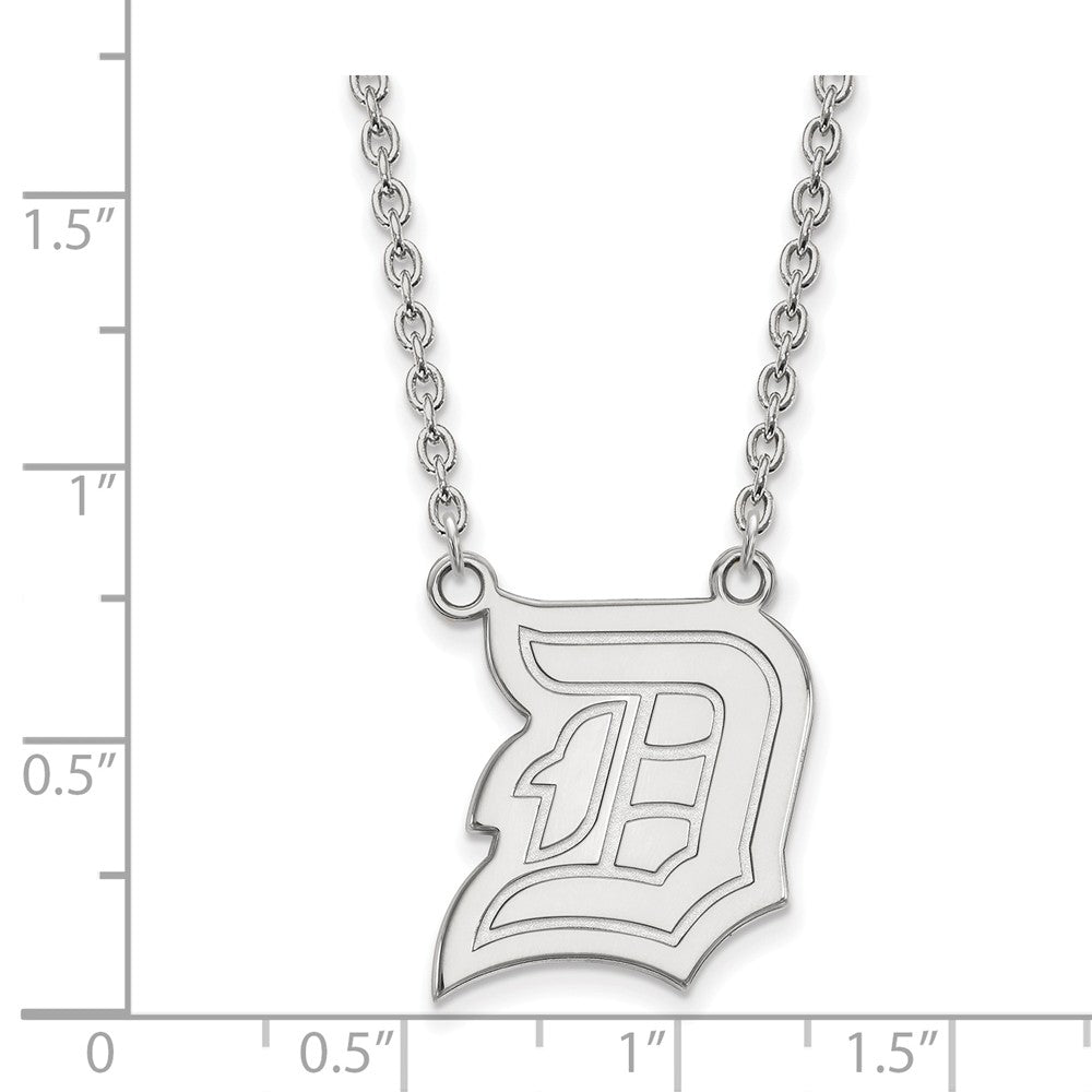 Alternate view of the 10k White Gold Duquesne U Large Pendant Necklace by The Black Bow Jewelry Co.
