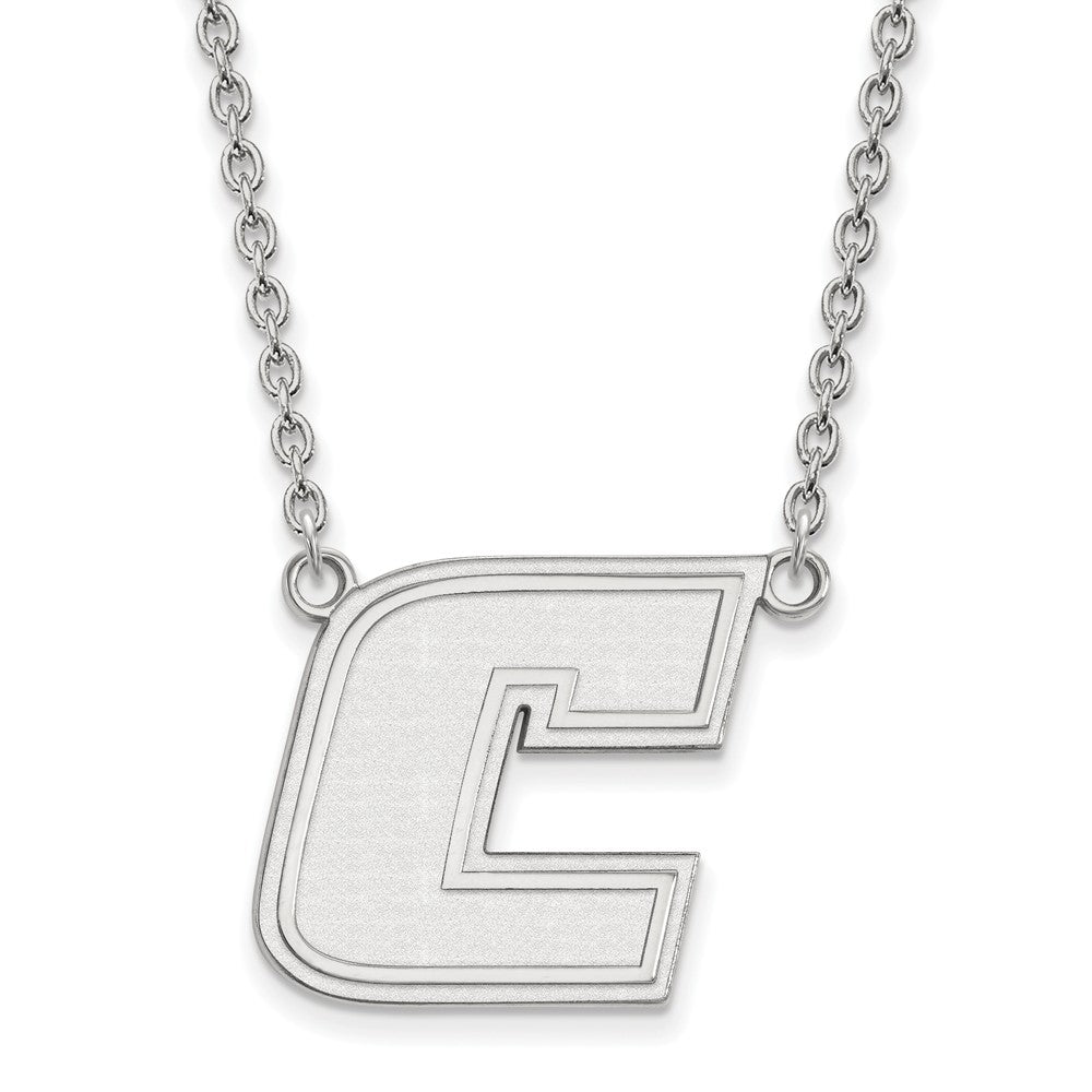 10k White Gold U of Tennessee at Chattanooga LG Initial C Necklace, Item N11662 by The Black Bow Jewelry Co.