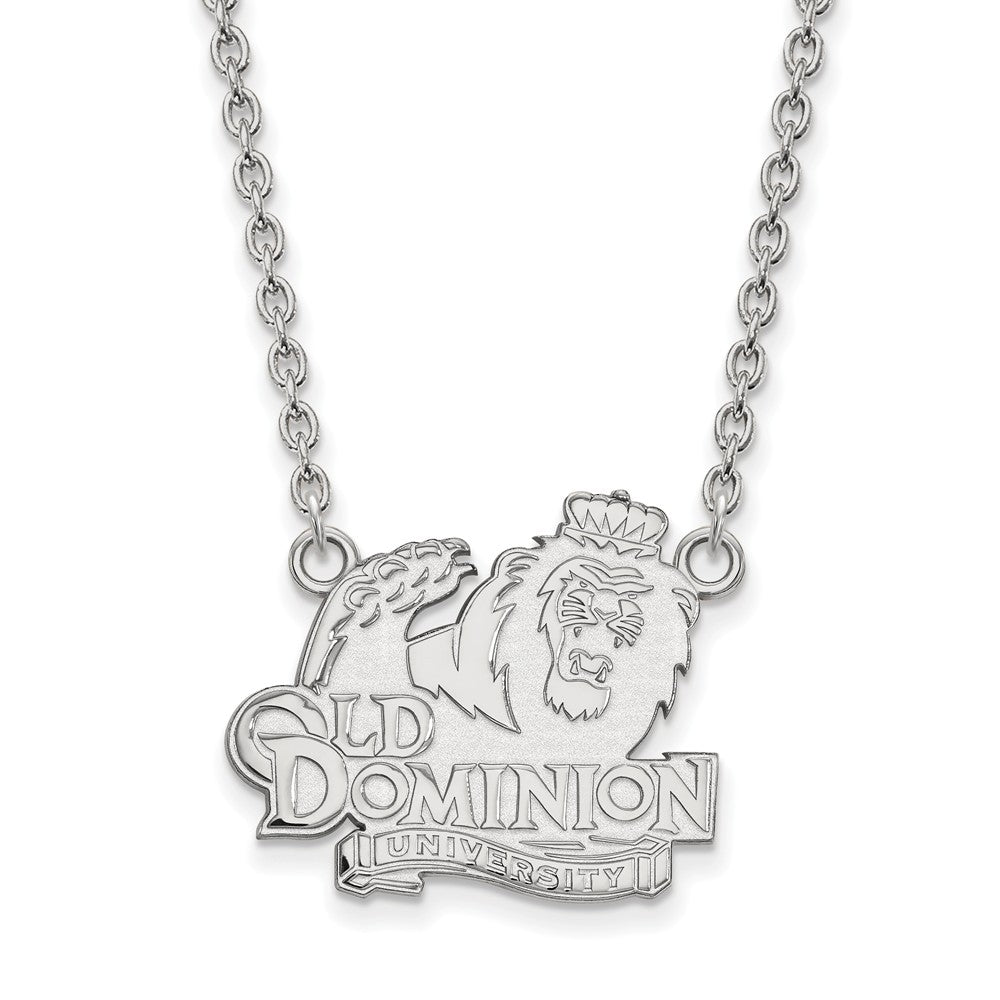 10k White Gold Old Dominion U Large Pendant Necklace, Item N11710 by The Black Bow Jewelry Co.