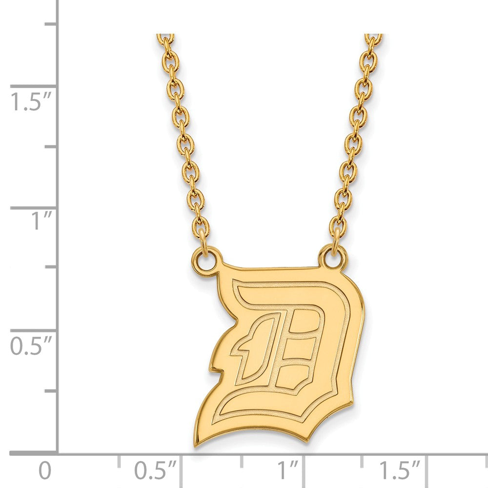 Alternate view of the 10k Yellow Gold Duquesne U Large Pendant Necklace by The Black Bow Jewelry Co.