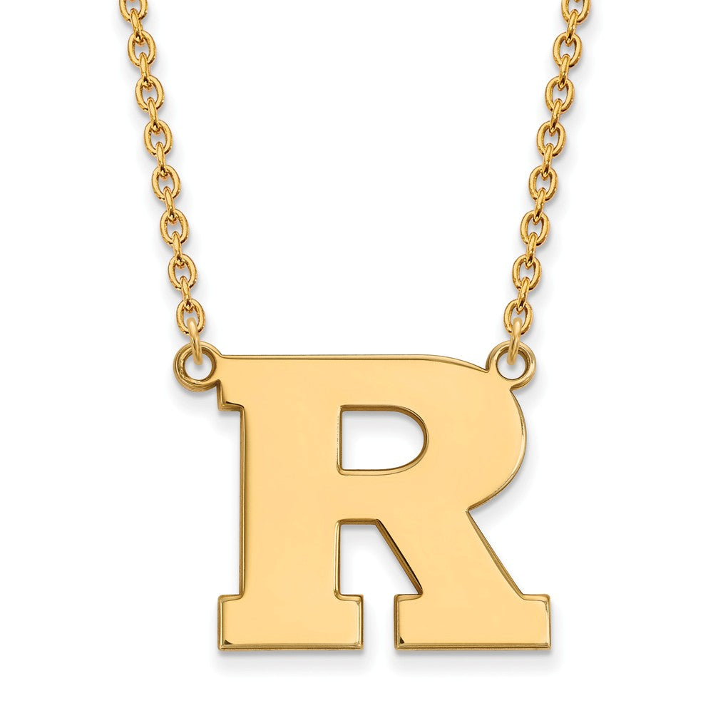 10kt yellow gold R retailer initial pendant