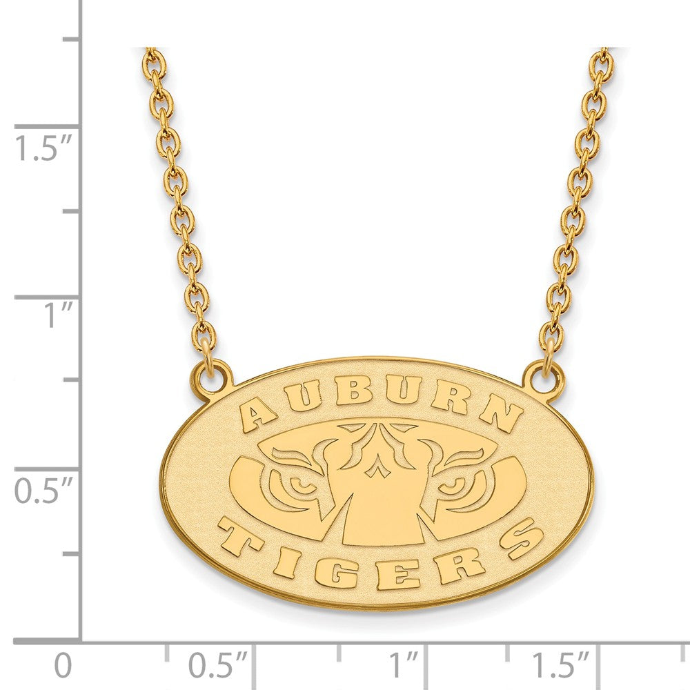 Alternate view of the 10k Yellow Gold Auburn U Large Pendant Necklace by The Black Bow Jewelry Co.